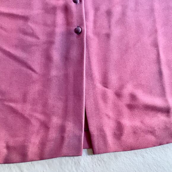 Vintage 1960s Richard Warren Wine Cocktail Dress Peter Pan Collar Size 6 - Picture 4 of 11